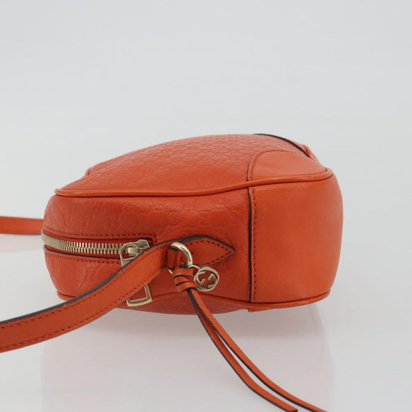 GUCCI Micro GuccissimaGG Shoulder Bag Orange Gold 449413 Auth ka5154