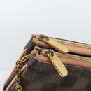 LOUIS VUITTON Damier Ebene Pochette Double Zip Shoulder Bag N60254 Auth ka5157-10