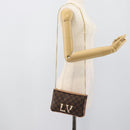 LOUIS VUITTON Damier Ebene Pochette Double Zip Shoulder Bag N60254 Auth ka5157-22