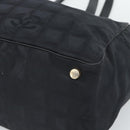 CHANEL New Travel Line Tote Bag Nylon Black CC Auth ka5162-10