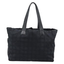 CHANEL New Travel Line Tote Bag Nylon Black CC Auth ka5162-3