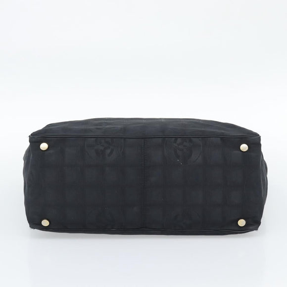 CHANEL New Travel Line Tote Bag Nylon Black CC Auth ka5162