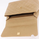 CHANEL Matelasse Hand Bag Lamb Skin Beige Gold CC Auth ka5163V-21