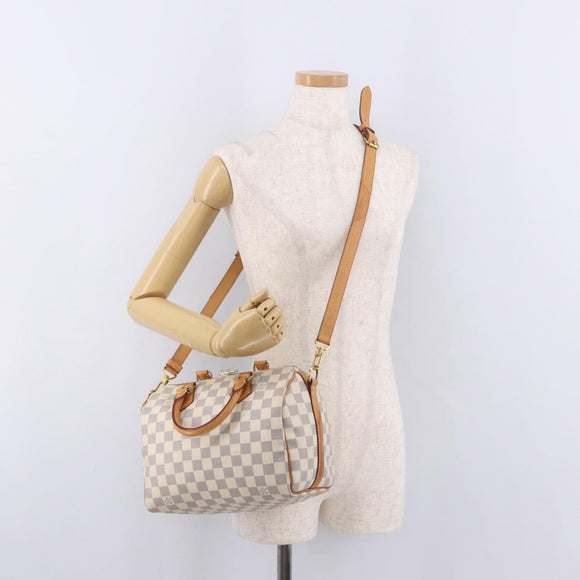 LOUIS VUITTON Damier Azur Speedy Bandouliere 25 Hand Bag N41374 LV Auth ka5166A