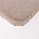 Christian Dior Chain Shoulder Bag Leather Pink Gold Auth ka5167-18