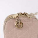 Christian Dior Chain Shoulder Bag Leather Pink Gold Auth ka5167-19