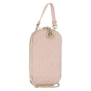 Christian Dior Chain Shoulder Bag Leather Pink Gold Auth ka5167-1