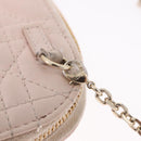Christian Dior Chain Shoulder Bag Leather Pink Gold Auth ka5167-9