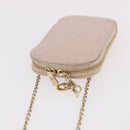 Christian Dior Chain Shoulder Bag Leather Pink Gold Auth ka5167-6
