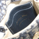 Christian Dior Trotter Chain Saddle Shoulder Bag Canvas Navy Auth ka5168V-16