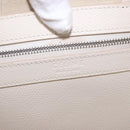 CELINE Vertical Cabas Small Hand Bag Leather 2way White Auth ka5169-18