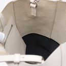 CELINE Vertical Cabas Small Hand Bag Leather 2way White Auth ka5169-20