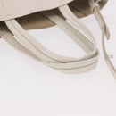 CELINE Vertical Cabas Small Hand Bag Leather 2way White Auth ka5169-8