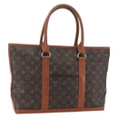 LOUIS VUITTON Monogram Sac Weekend PM Hand Bag M42425 LV Auth ka517-1
