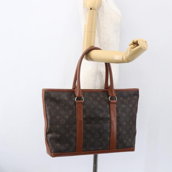 LOUIS VUITTON Monogram Sac Weekend PM Hand Bag M42425 LV Auth ka517
