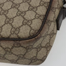 GUCCI GG Supreme Shoulder Bag PVC Leather Beige Silver 114291 Auth ka5174-9