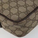 GUCCI GG Supreme Shoulder Bag PVC Leather Beige Silver 114291 Auth ka5174-16