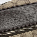 GUCCI GG Supreme Shoulder Bag PVC Leather Beige Silver 114291 Auth ka5174-17