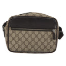 GUCCI GG Supreme Shoulder Bag PVC Leather Beige Silver 114291 Auth ka5174-13