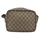 GUCCI GG Supreme Shoulder Bag PVC Leather Beige Silver 114291 Auth ka5174-2