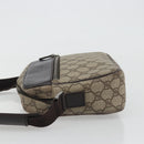 GUCCI GG Supreme Shoulder Bag PVC Leather Beige Silver 114291 Auth ka5174-4