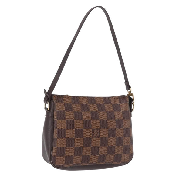 LOUIS VUITTON Damier Ebene Trousse Make Up Pouch N51982 LV Auth ka5177