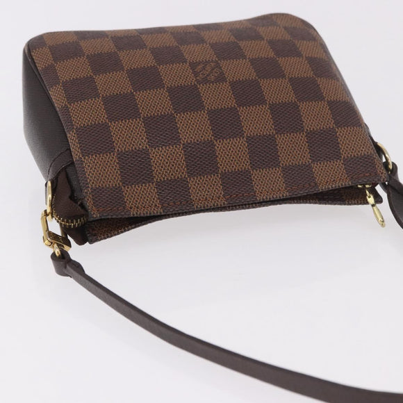 LOUIS VUITTON Damier Ebene Trousse Make Up Pouch N51982 LV Auth ka5177