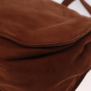 LOEWE Shoulder Bag Suede Brown Gold Auth ka5179-16
