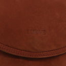 LOEWE Shoulder Bag Suede Brown Gold Auth ka5179-17