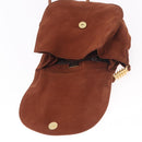 LOEWE Shoulder Bag Suede Brown Gold Auth ka5179-18