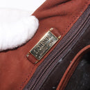 LOEWE Shoulder Bag Suede Brown Gold Auth ka5179-10