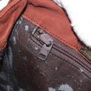 LOEWE Shoulder Bag Suede Brown Gold Auth ka5179-24