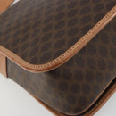 CELINE Macadam Shoulder Bag PVC Leather Brown Gold Auth ka5180A-16