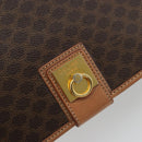 CELINE Macadam Shoulder Bag PVC Leather Brown Gold Auth ka5180A-17