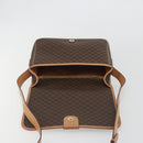 CELINE Macadam Shoulder Bag PVC Leather Brown Gold Auth ka5180A-18