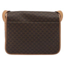 CELINE Macadam Shoulder Bag PVC Leather Brown Gold Auth ka5180A-2
