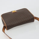 CELINE Macadam Shoulder Bag PVC Leather Brown Gold Auth ka5180A-6