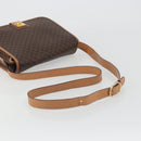 CELINE Macadam Shoulder Bag PVC Leather Brown Gold Auth ka5180A-7
