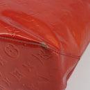 LOUIS VUITTON Monogram Vernis Reade MM Hand Bag Red M91086 LV Auth ka5182-15