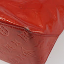 LOUIS VUITTON Monogram Vernis Reade MM Hand Bag Red M91086 LV Auth ka5182-17