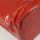 LOUIS VUITTON Monogram Vernis Reade MM Hand Bag Red M91086 LV Auth ka5182-9