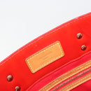 LOUIS VUITTON Monogram Vernis Reade MM Hand Bag Red M91086 LV Auth ka5182-19