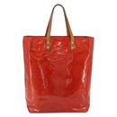 LOUIS VUITTON Monogram Vernis Reade MM Hand Bag Red M91086 LV Auth ka5182-2
