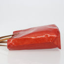 LOUIS VUITTON Monogram Vernis Reade MM Hand Bag Red M91086 LV Auth ka5182-4
