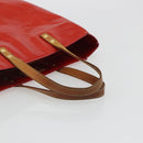 LOUIS VUITTON Monogram Vernis Reade MM Hand Bag Red M91086 LV Auth ka5182-8