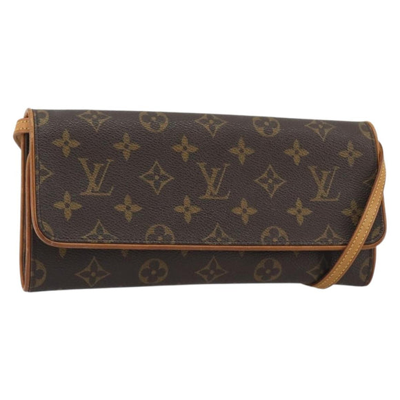 LOUIS VUITTON Monogram Pochette Twin GM Shoulder Bag M51852 LV Auth ka5183