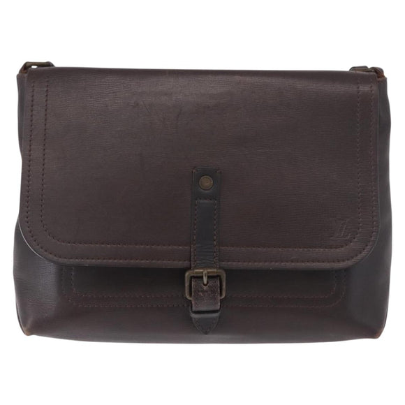 LOUIS VUITTON Utah Ohama Shoulder Bag Leather Brown M92994 LV Auth ka5184