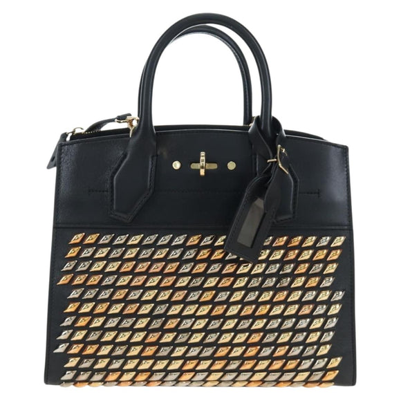 LOUIS VUITTON City Steamer PM Hand Bag Calf Skin Black M51021 LV Auth ka5186SV