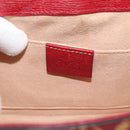 GUCCI Silvi Hand Bag Leather 2way Red Gold 470270 Auth ka5187A-21