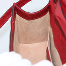 GUCCI Silvi Hand Bag Leather 2way Red Gold 470270 Auth ka5187A-23